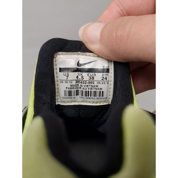 Nike Huarache Shoes Women’s Size 7 Black Lime Green 385433-005 Athletic Run 2010 - Picture 10 of 11